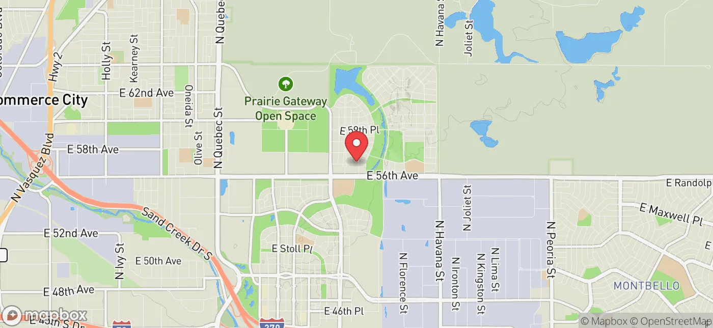 Pickup location near Denver, Colorado