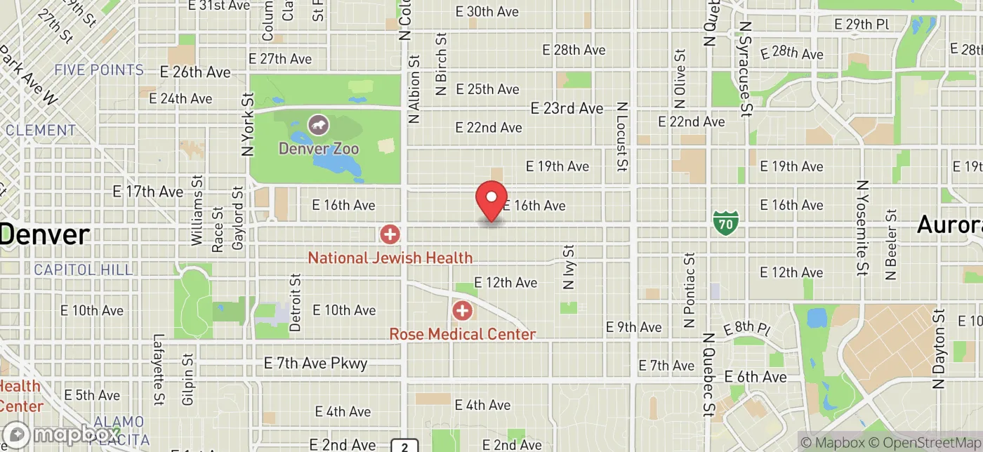 Pickup location near Denver, Colorado