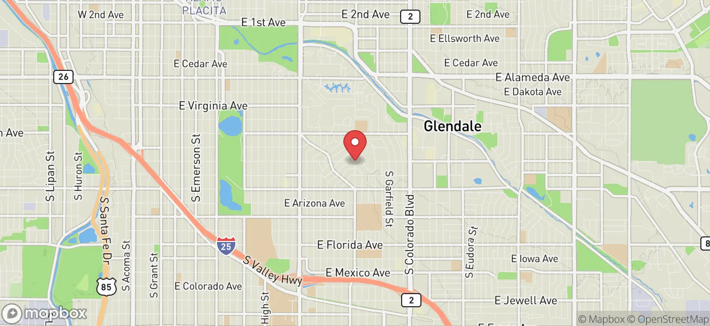 Pickup location near Denver, Colorado