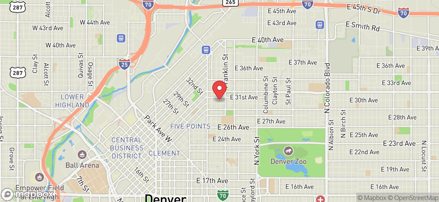Pickup location near Denver, Colorado