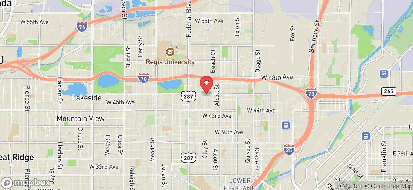 Pickup location near Denver, Colorado