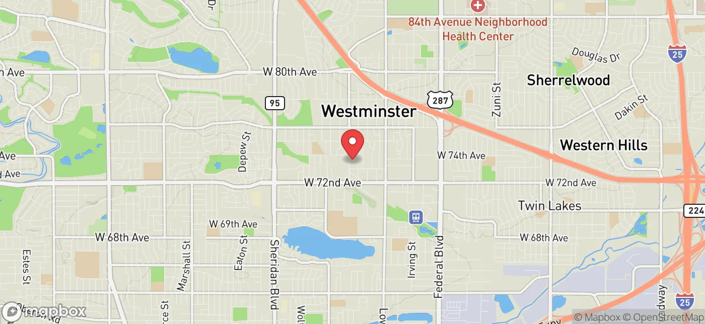 Pickup location near Denver, Colorado