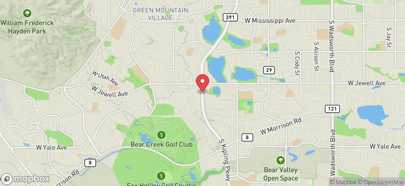 Pickup location near Denver, Colorado