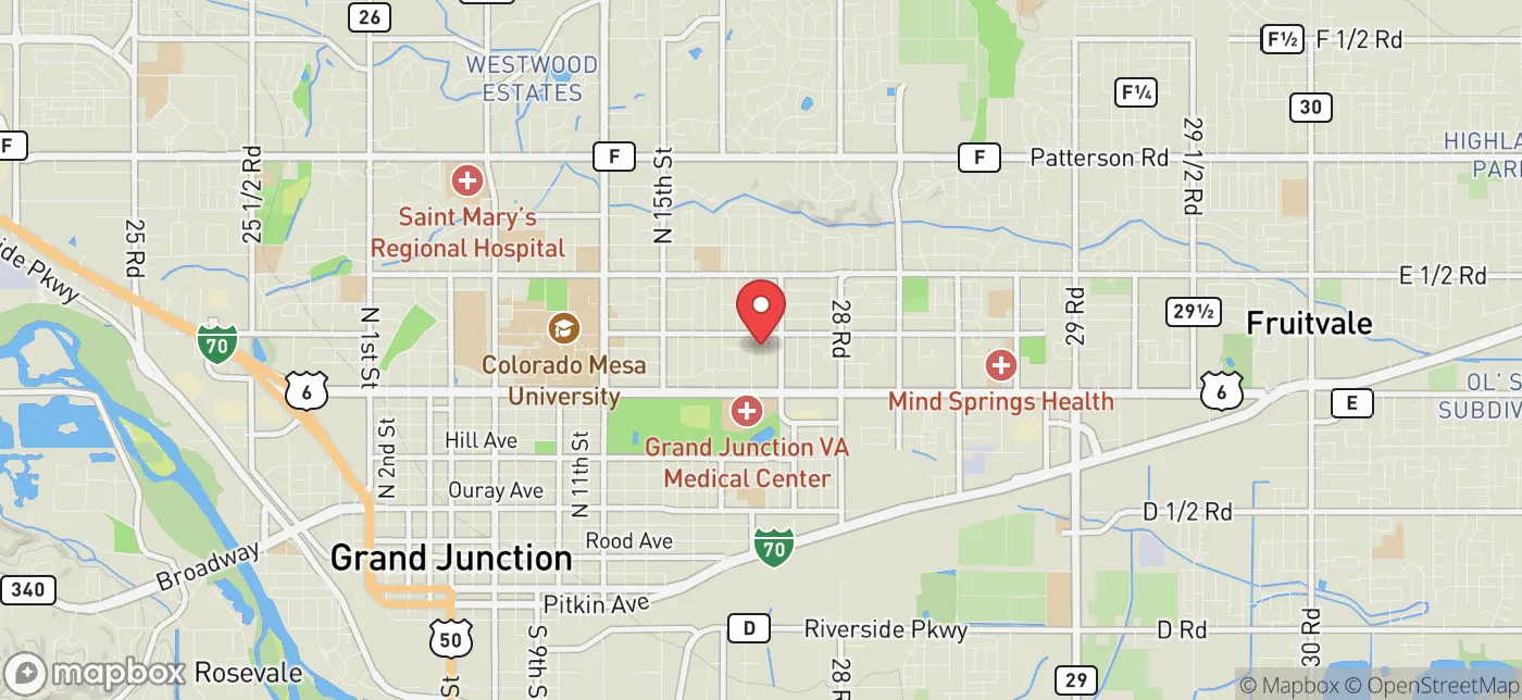Pickup location near Grand Junction, Colorado