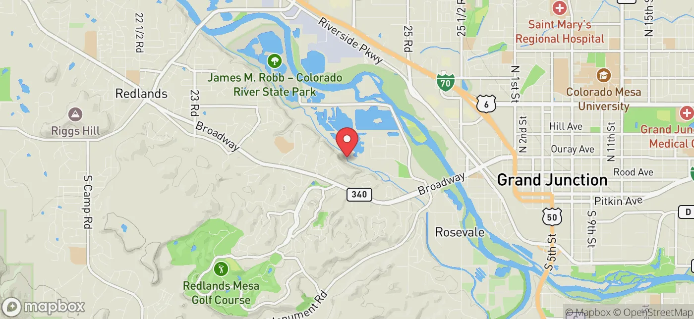 Pickup location near Grand Junction, Colorado