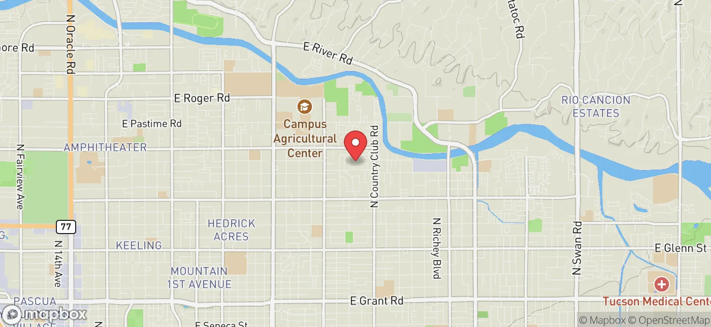 Pickup location near Tucson, Arizona