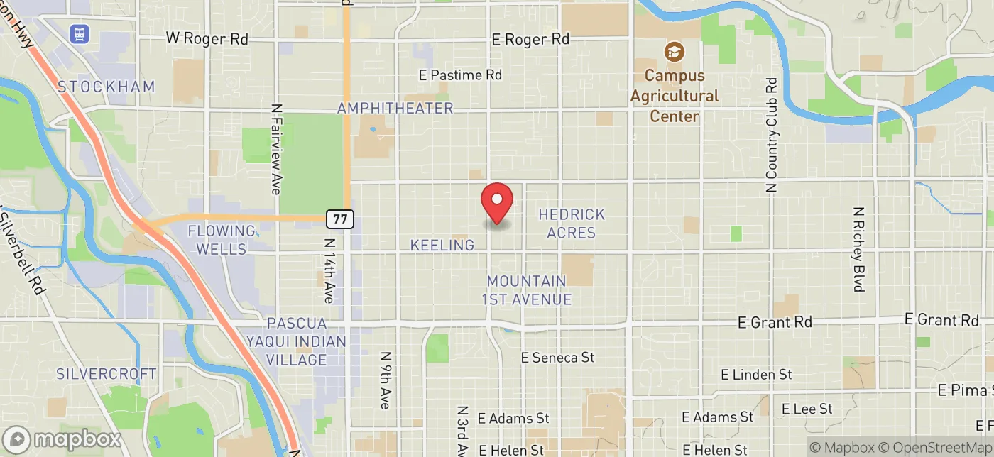 Pickup location near Tucson, Arizona