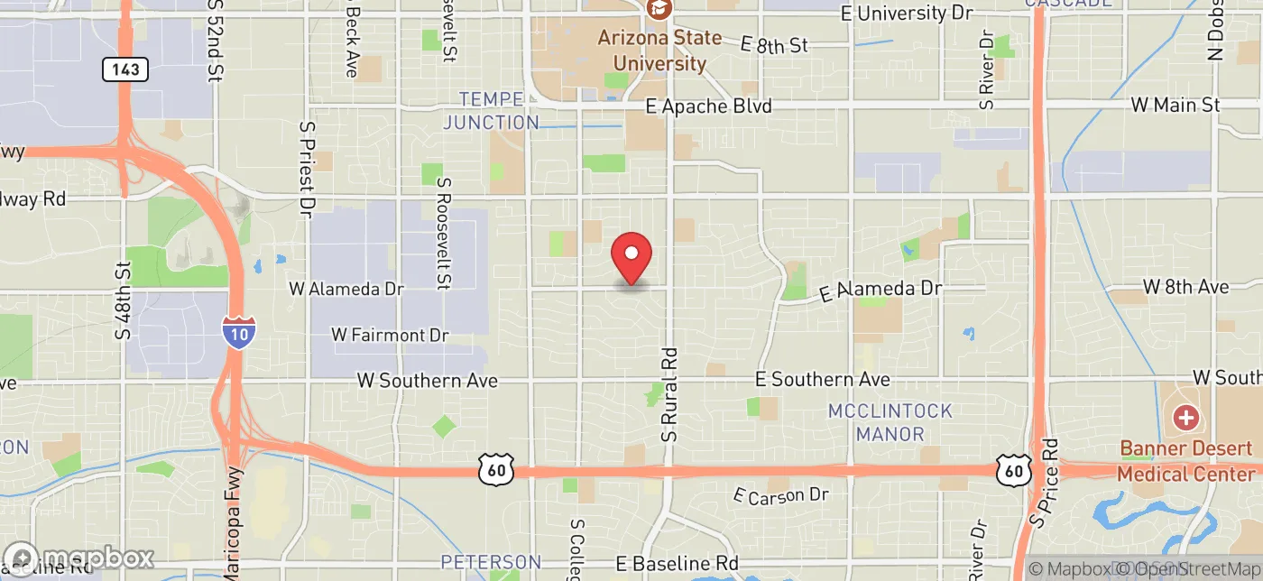 Pickup location near Scottsdale, Arizona