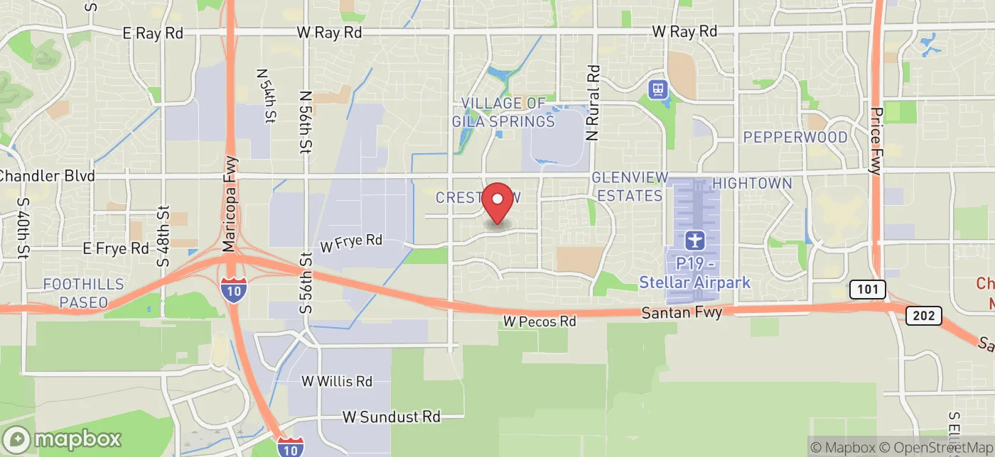 Pickup location near Phoenix, Arizona