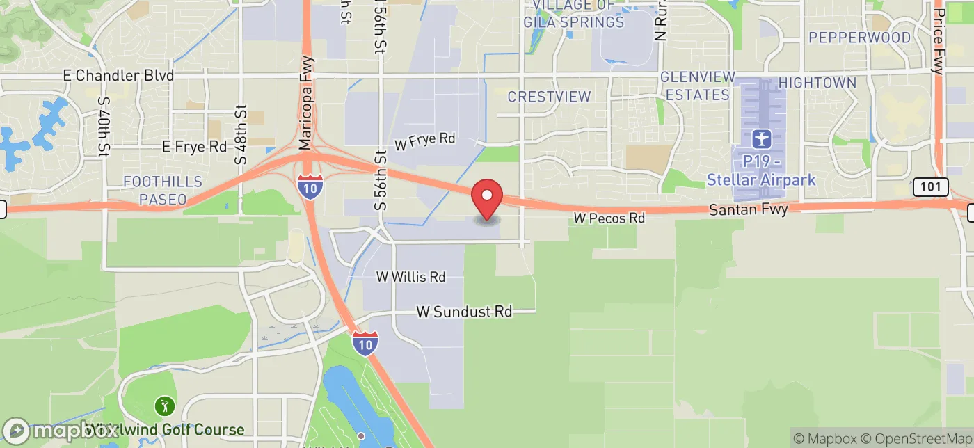 Pickup location near Scottsdale, Arizona