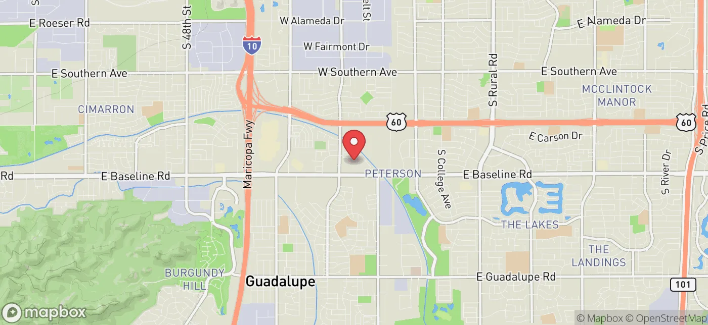 Pickup location near Phoenix, Arizona