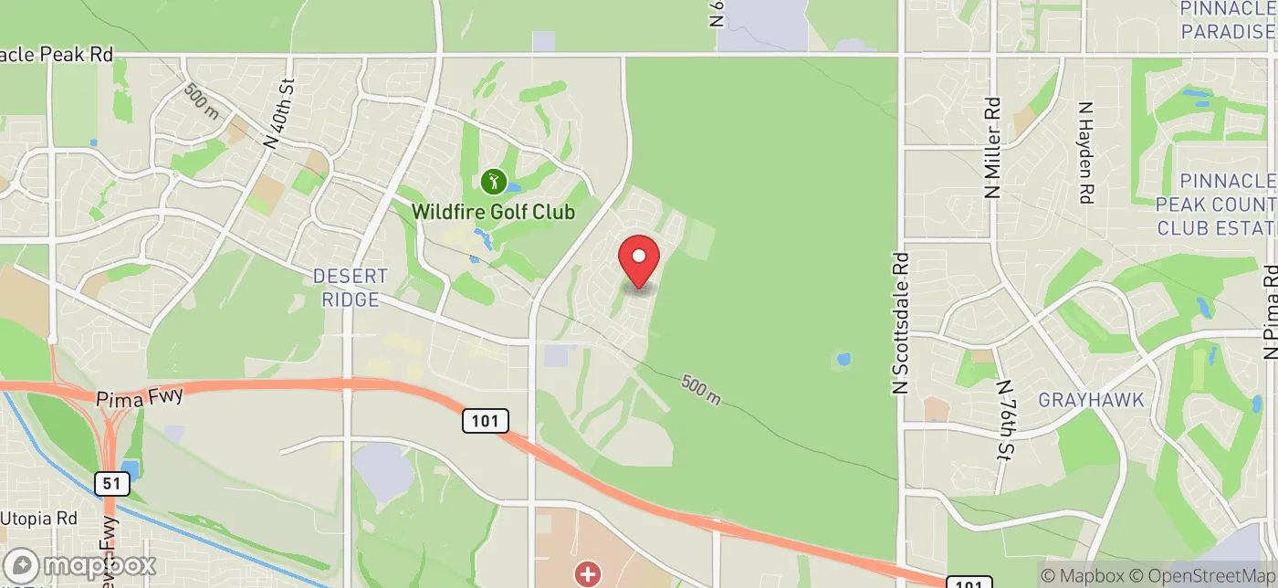 Pickup location near Scottsdale, Arizona
