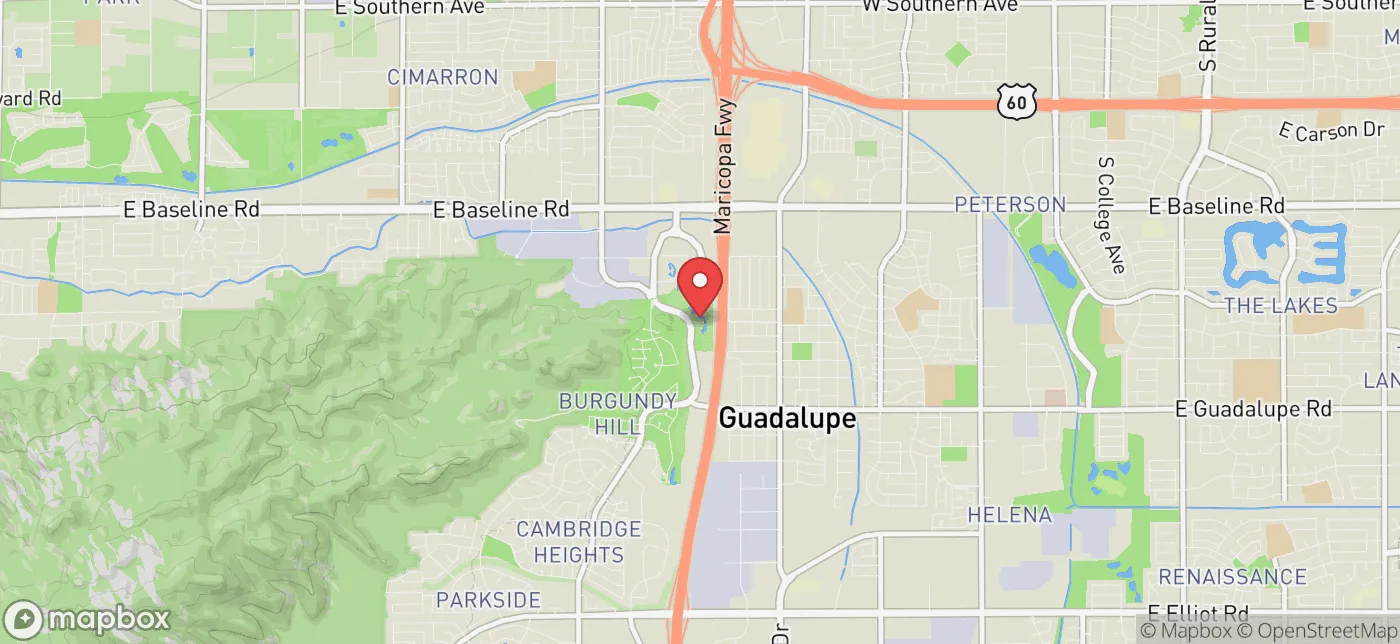 Pickup location near Phoenix, Arizona