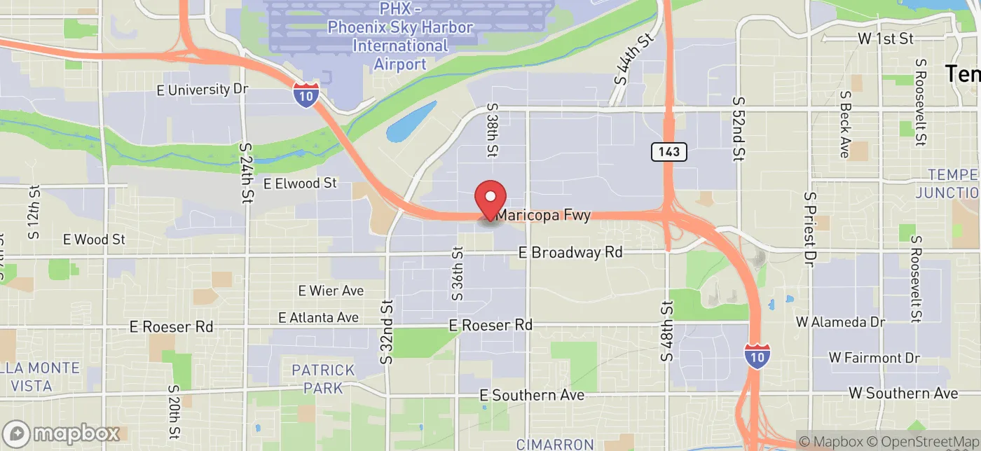 Pickup location near Scottsdale, Arizona