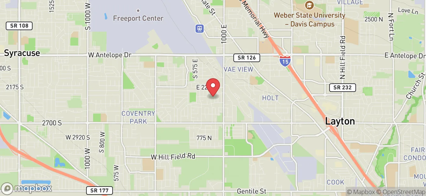 Pickup location near Salt Lake City, Utah