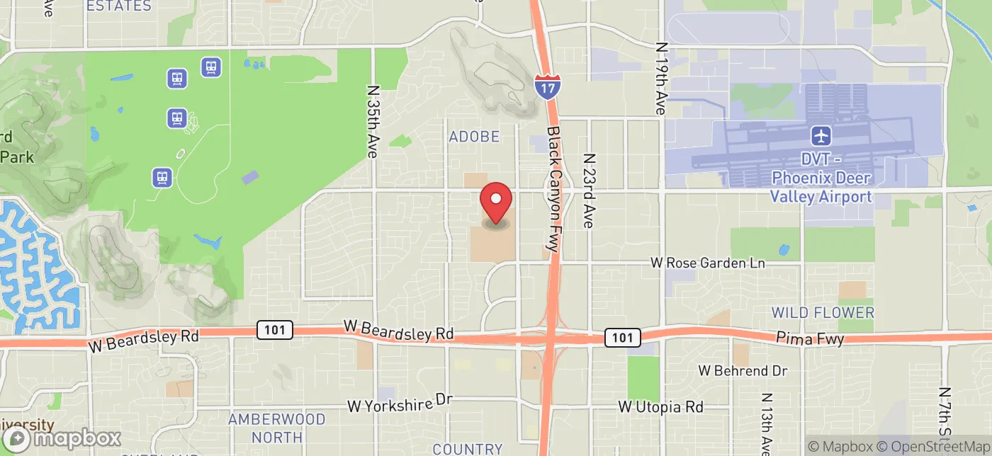 Pickup location near Scottsdale, Arizona