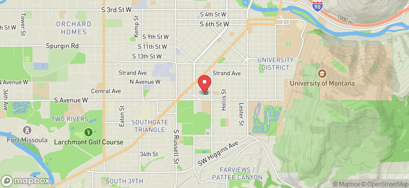 Pickup location near Missoula, Montana