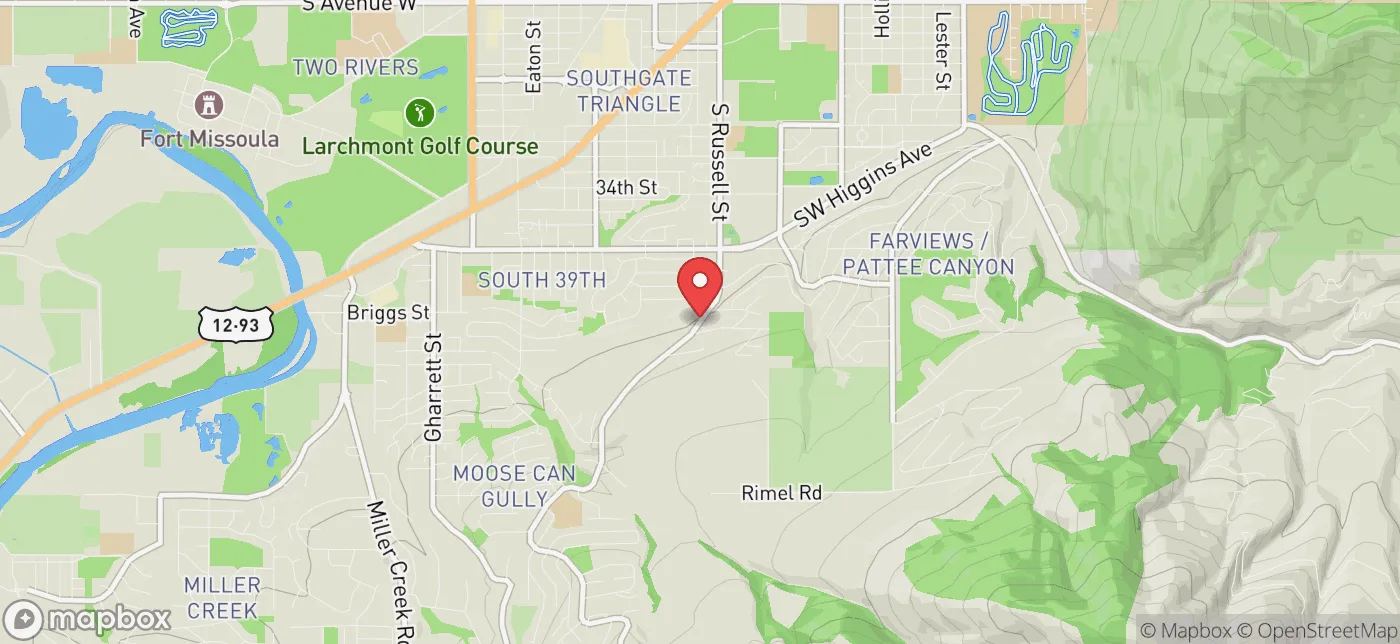 Pickup location near Missoula, Montana