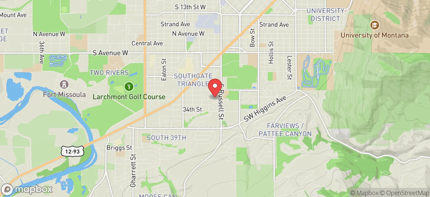 Pickup location near Missoula, Montana