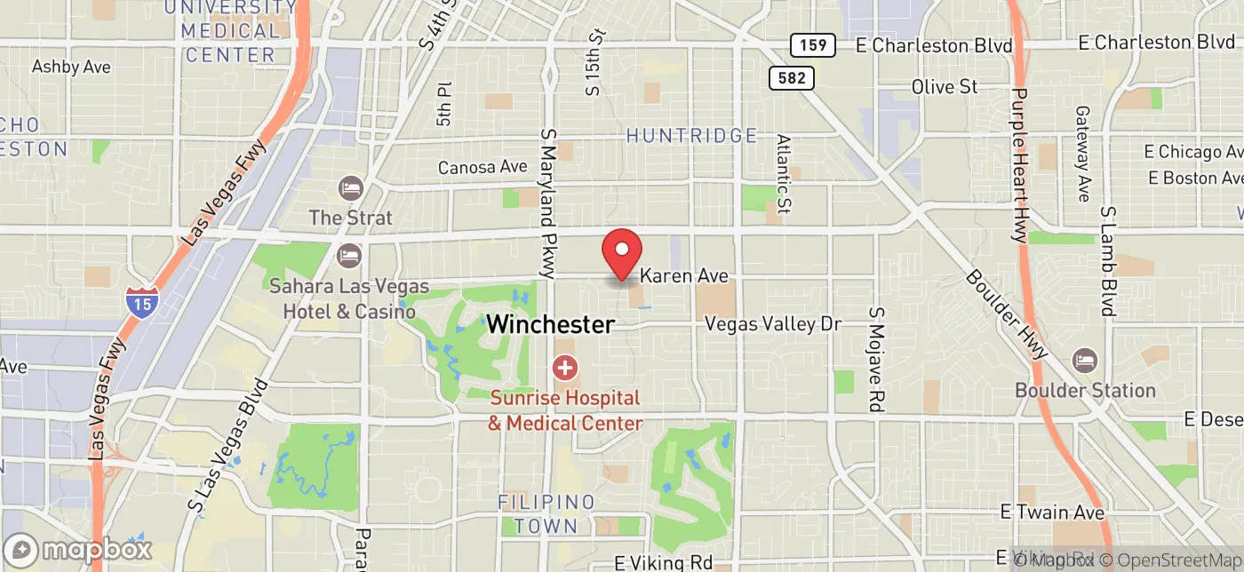 Pickup location near Las Vegas, Nevada