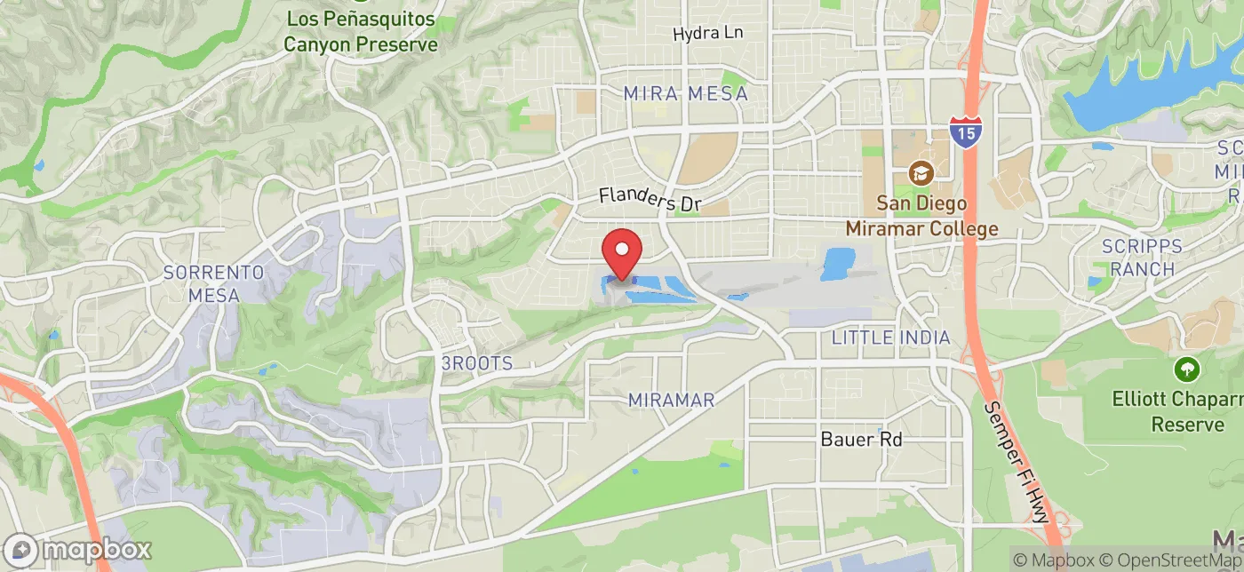 Pickup location near San Diego, California