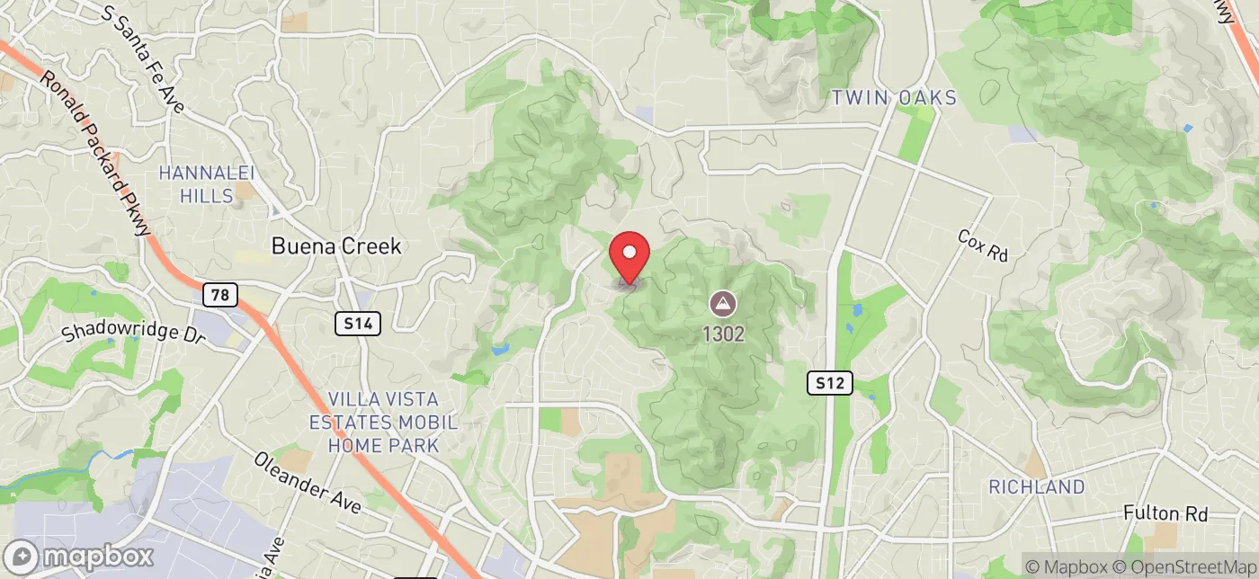 Pickup location near Temecula, California