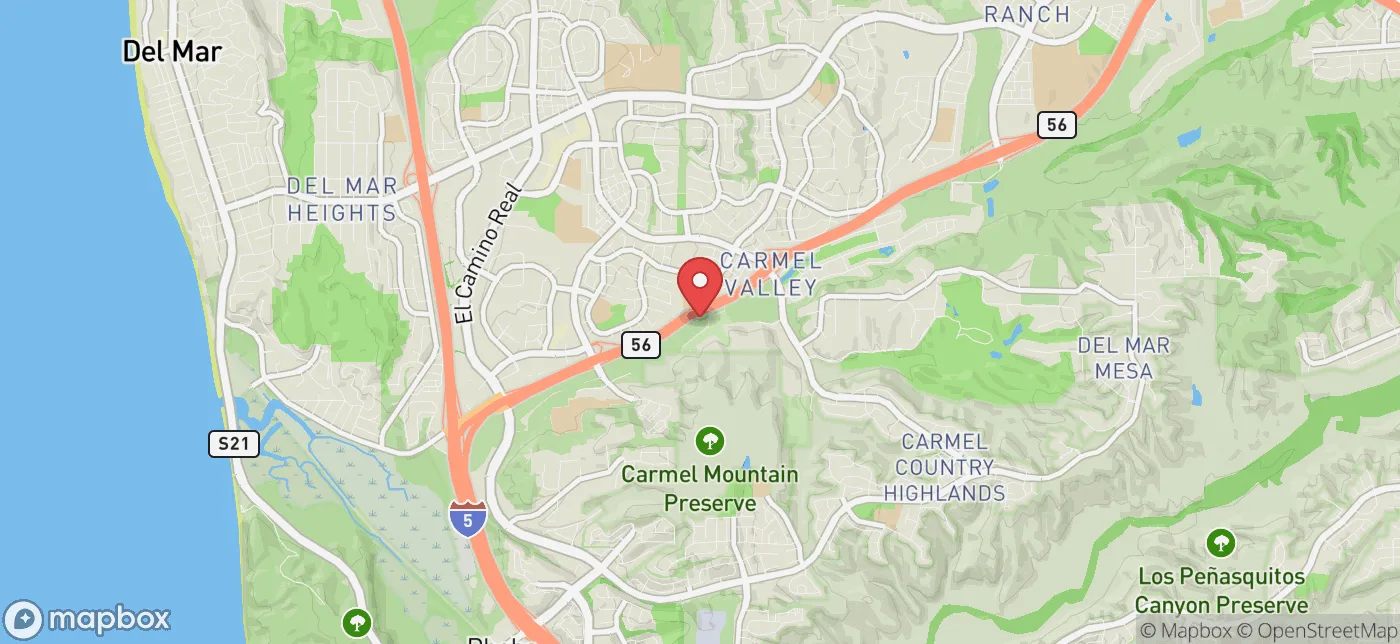 Pickup location near San Diego, California