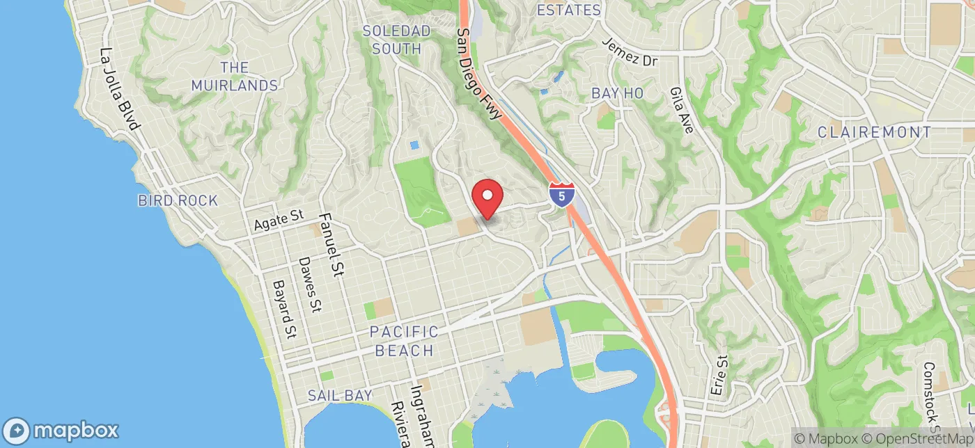 Pickup location near San Diego, California