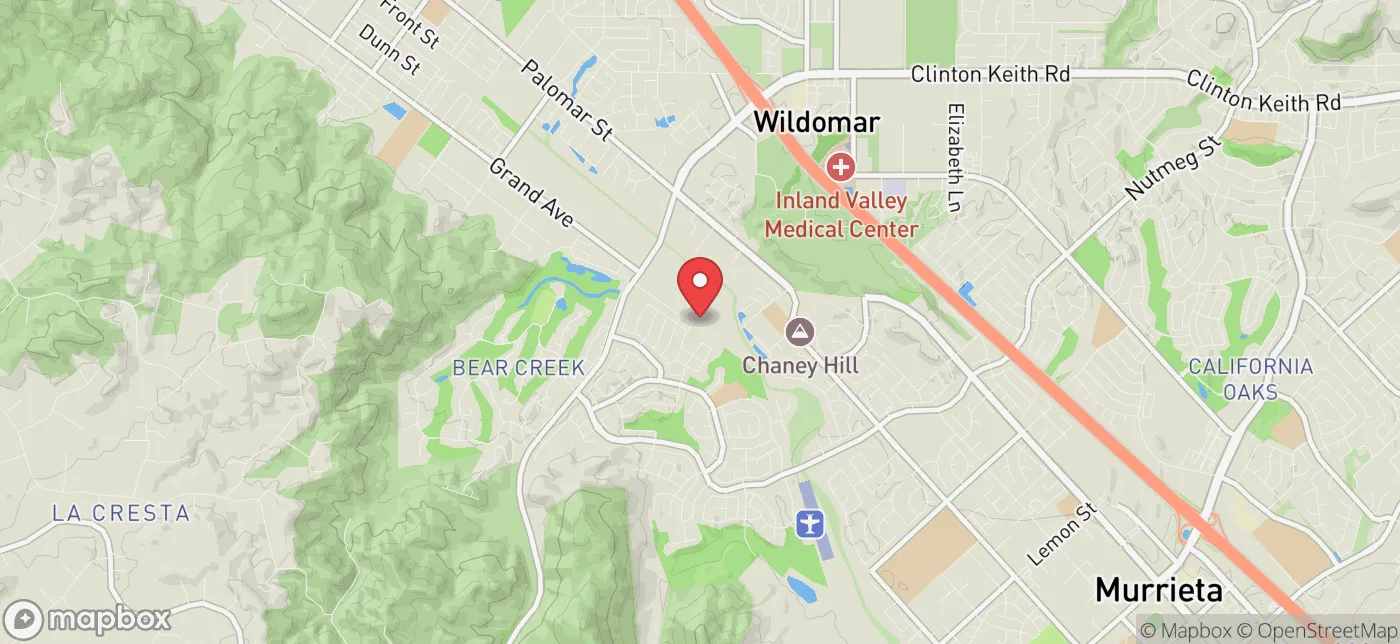Pickup location near Rancho Cucamonga, California