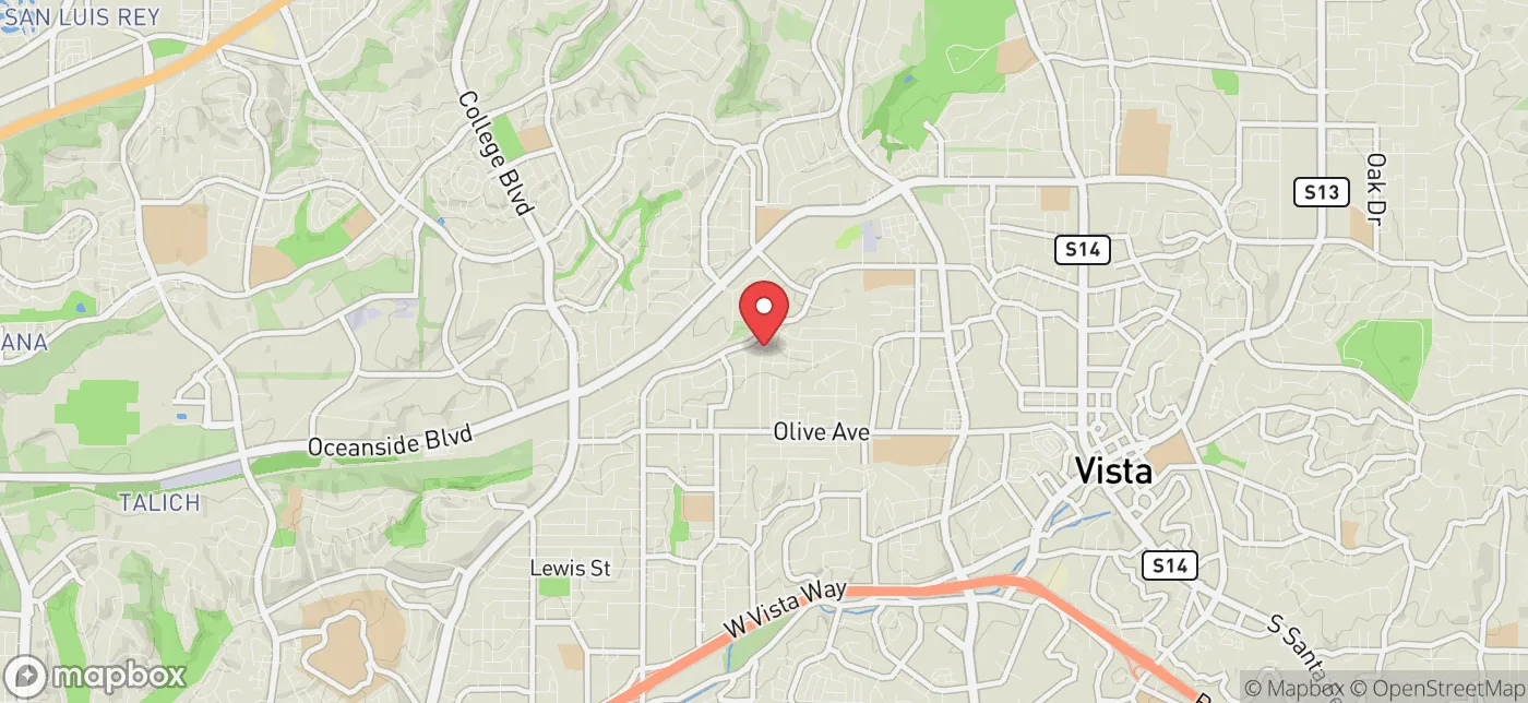 Pickup location near Temecula, California