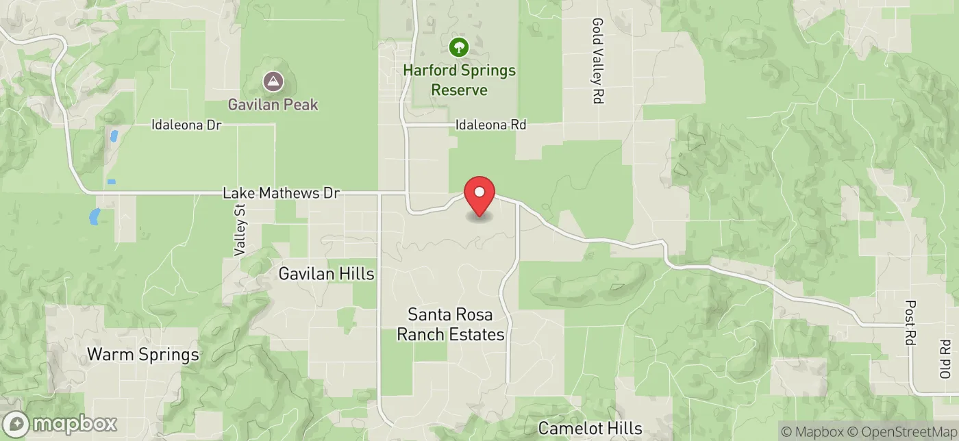 Pickup location near Temecula, California