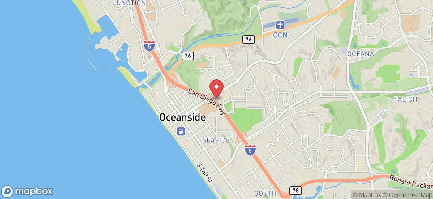 Pickup location near Temecula, California