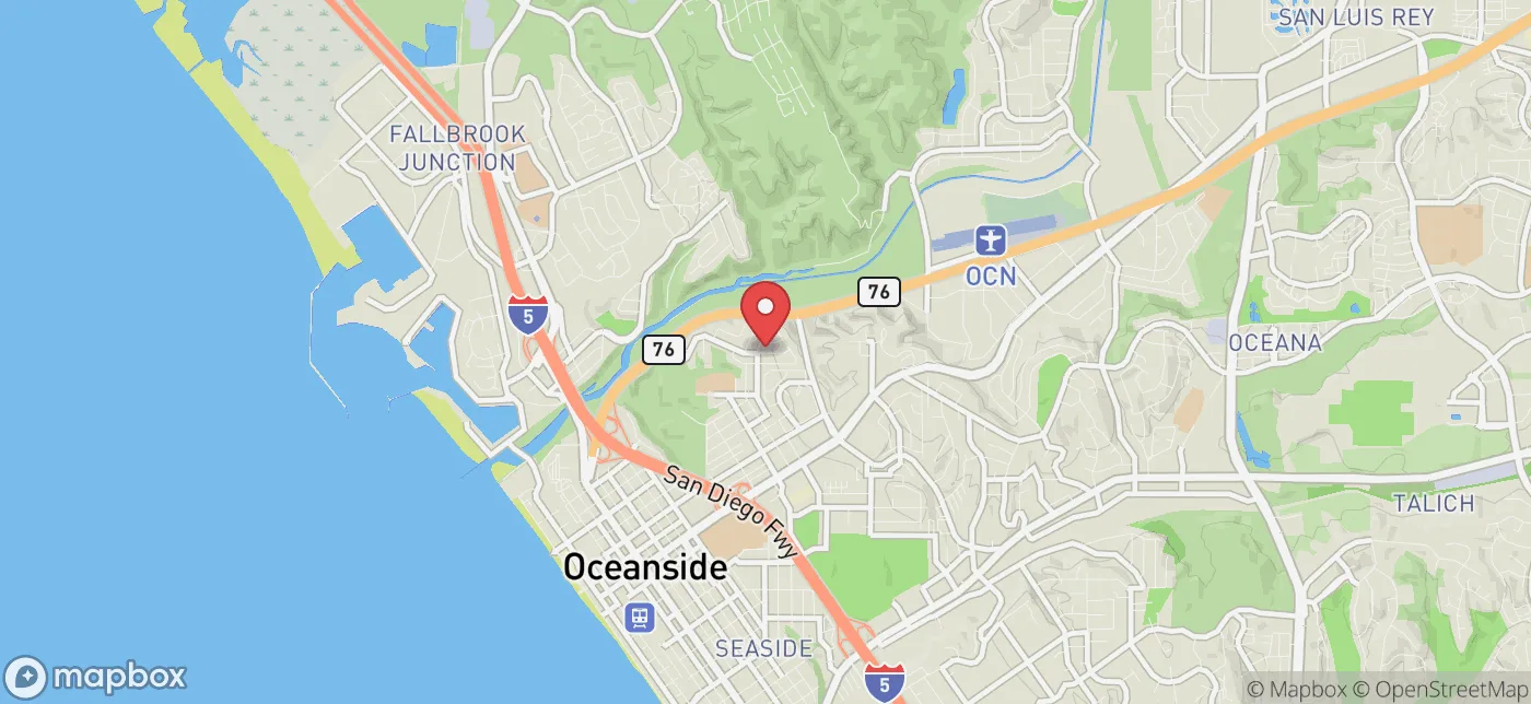 Pickup location near Temecula, California