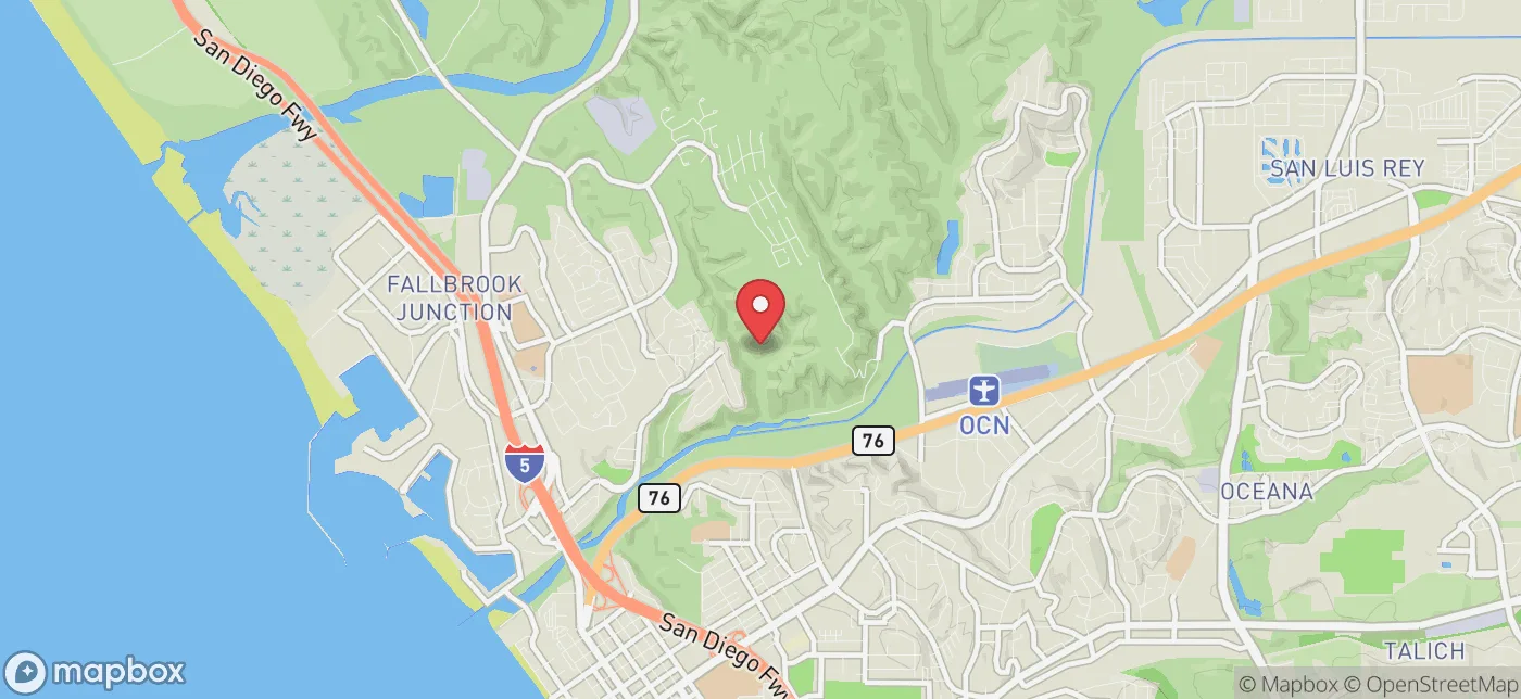 Pickup location near Temecula, California