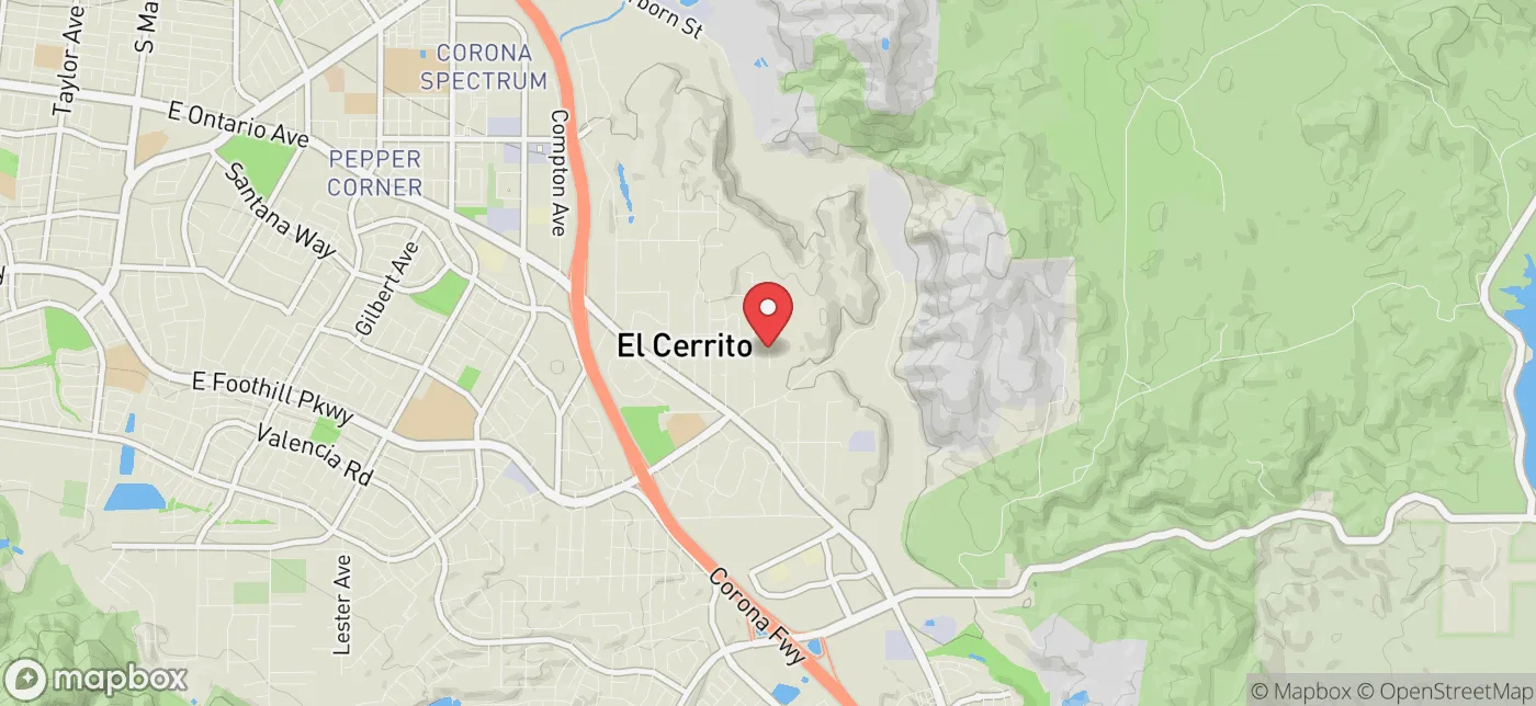 Pickup location near Eastvale, California