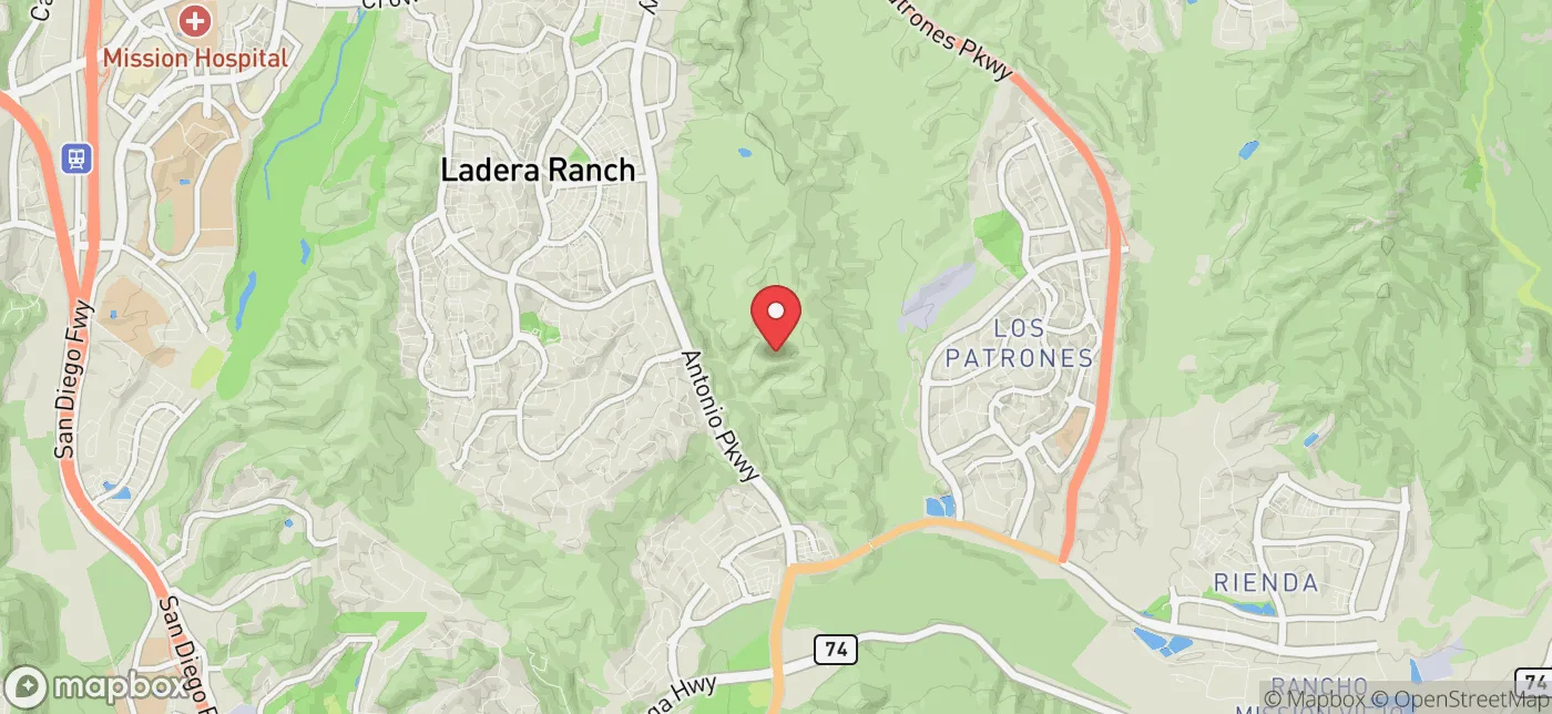 Pickup location near Rancho Mission Viejo, California