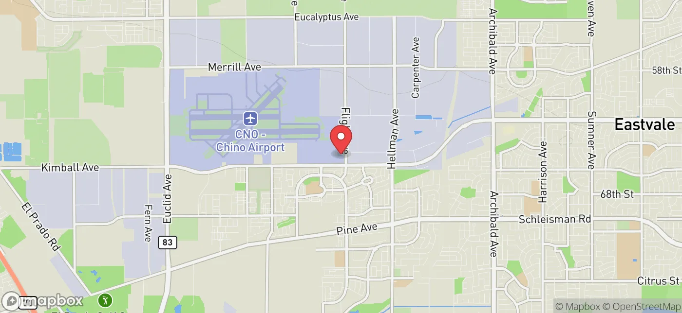 Pickup location near Eastvale, California