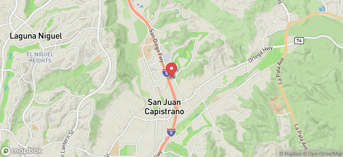 Pickup location near Temecula, California