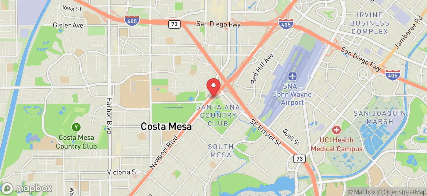 Pickup location near Orange, California