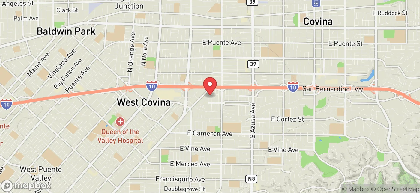 Pickup location near Eastvale, California