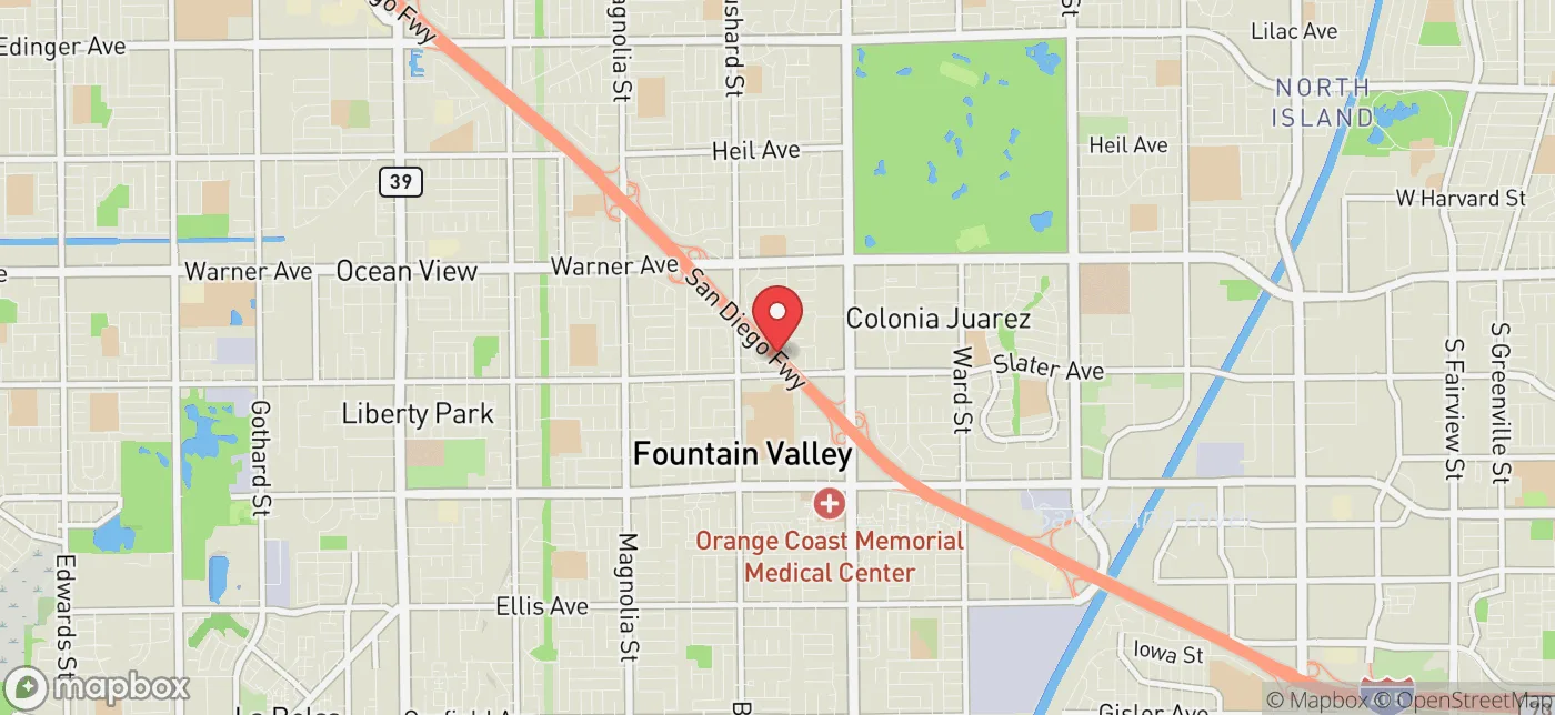 Pickup location near Los Angeles, California