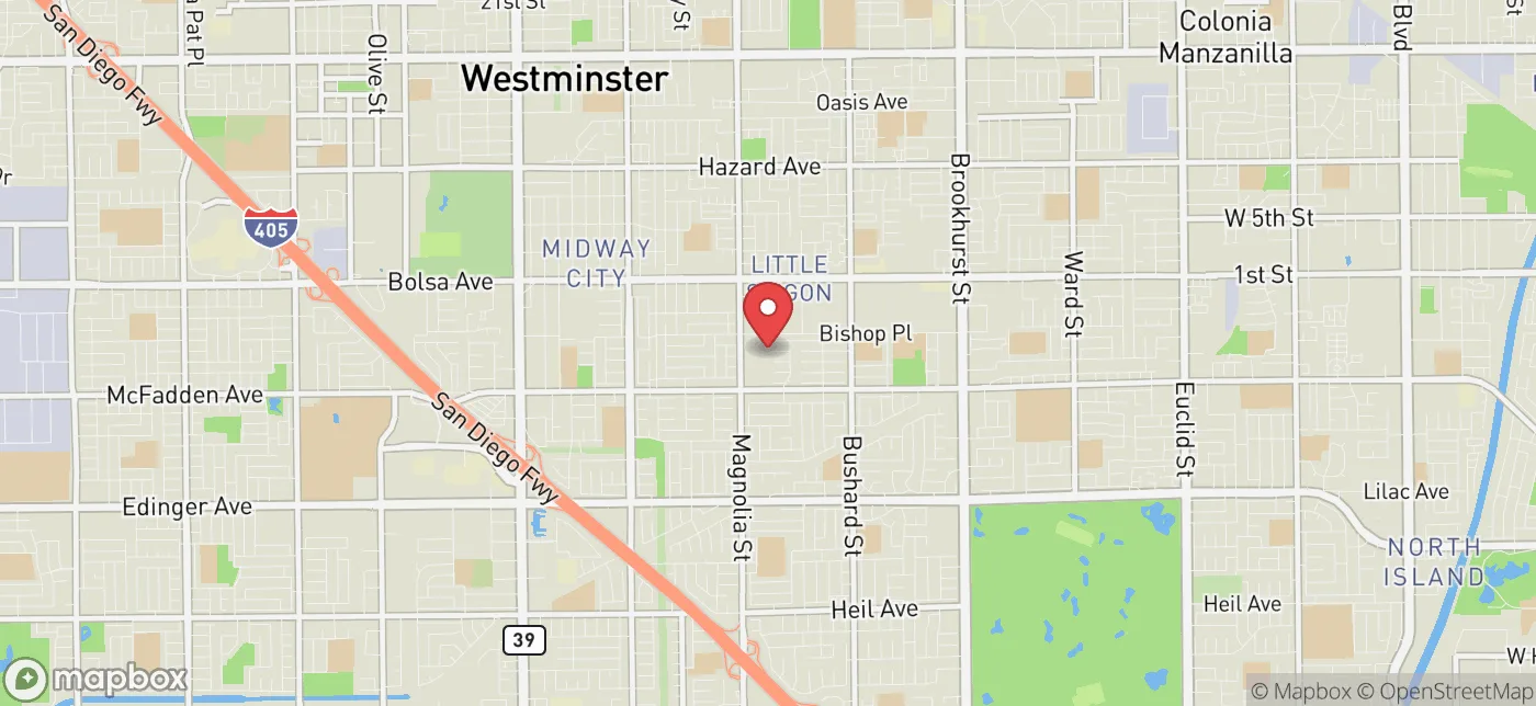 Pickup location near Eastvale, California