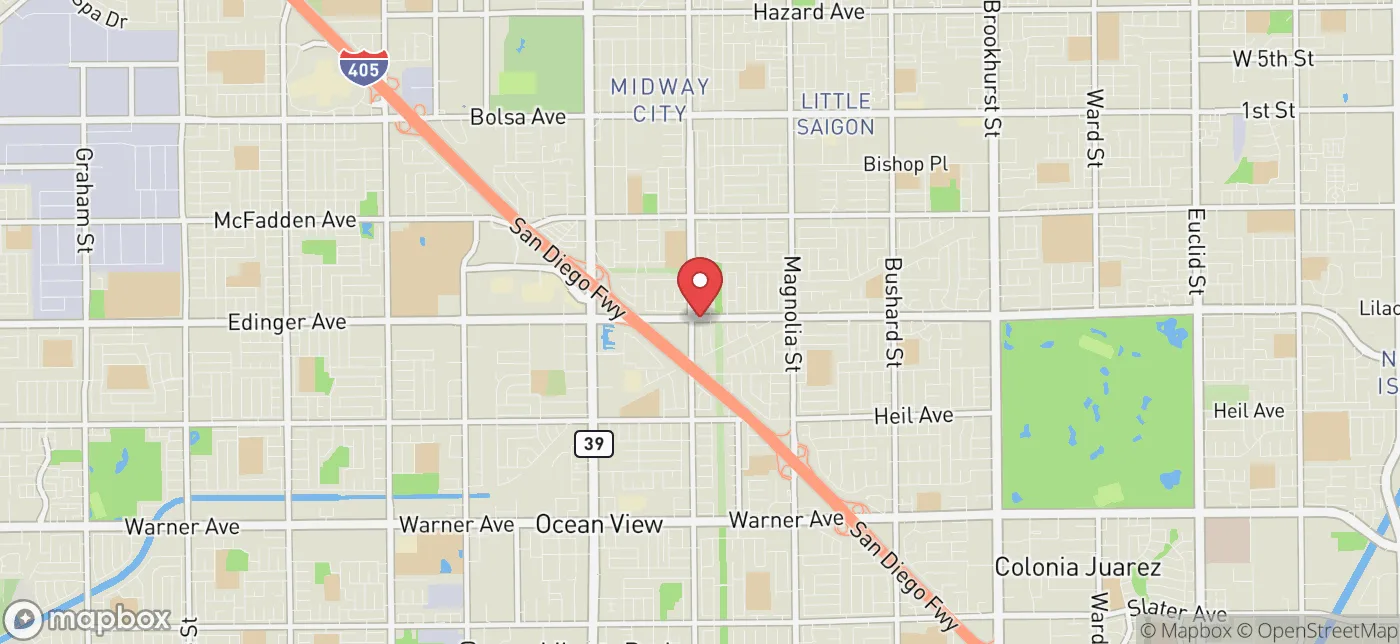 Pickup location near Eastvale, California