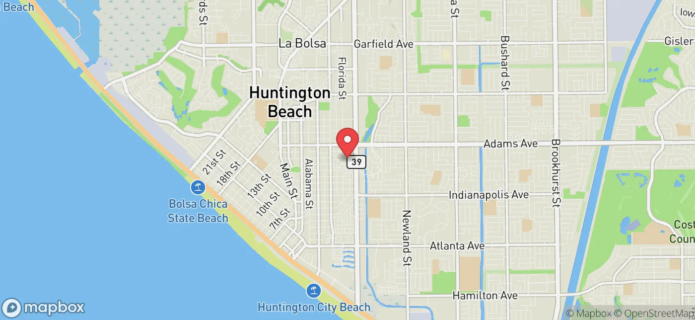 Pickup location near Los Angeles, California