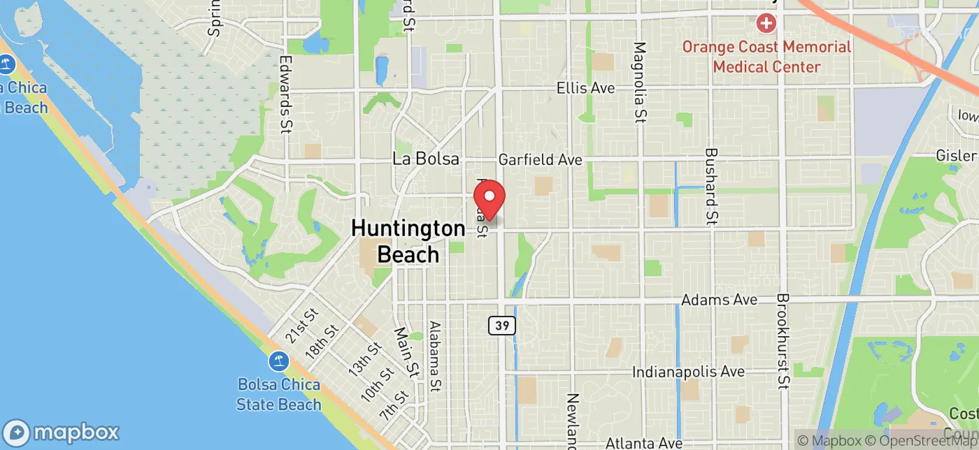 Pickup location near Los Angeles, California