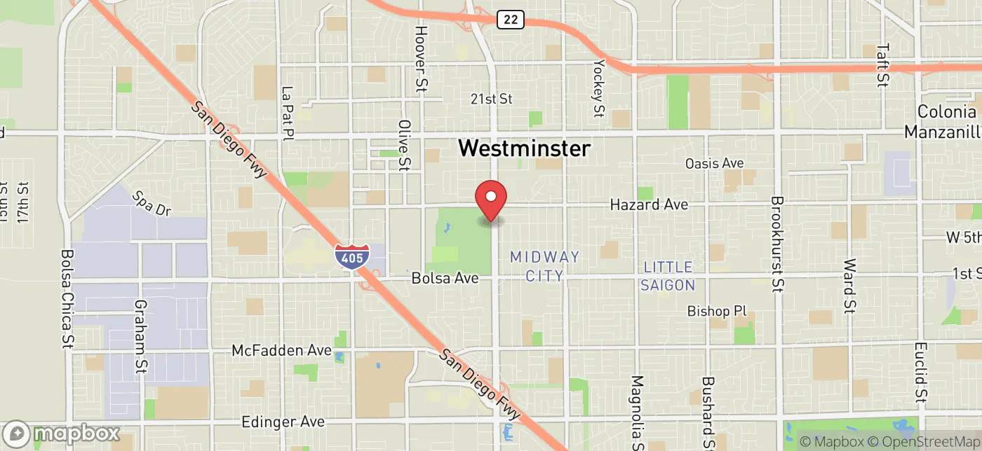 Pickup location near Los Angeles, California