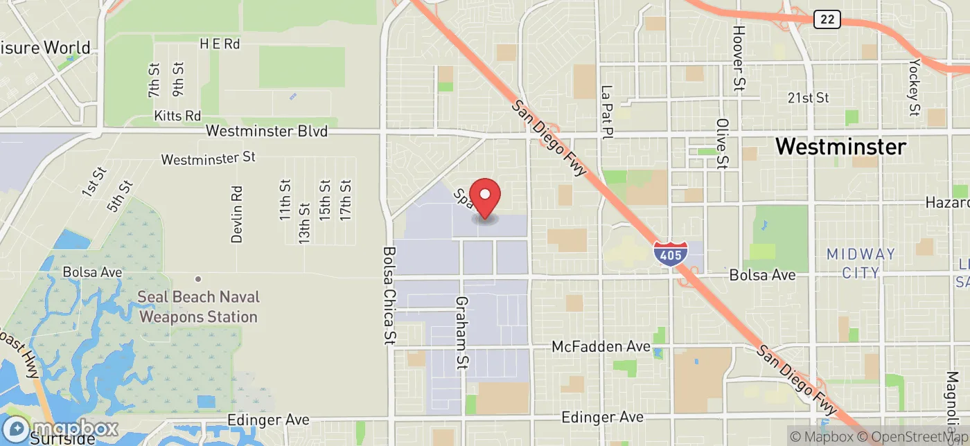 Pickup location near Los Angeles, California
