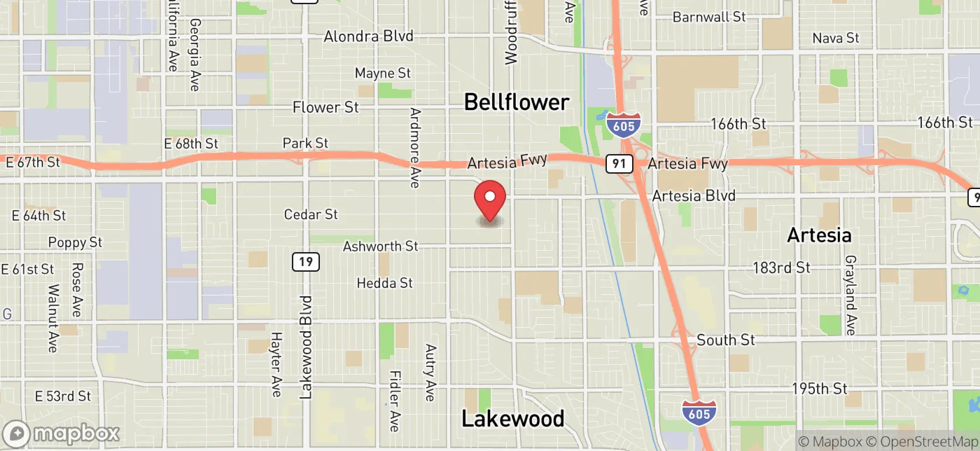 Pickup location near GLENDALE, California