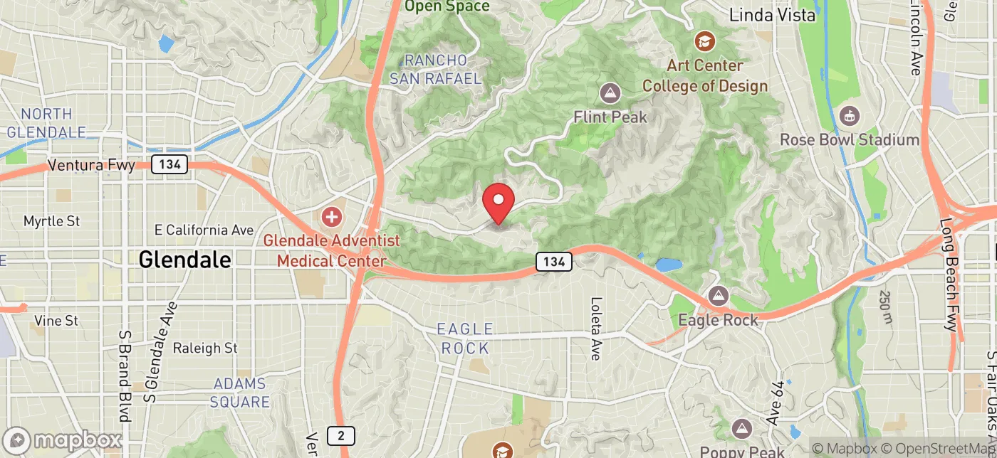 Pickup location near Los Angeles, California