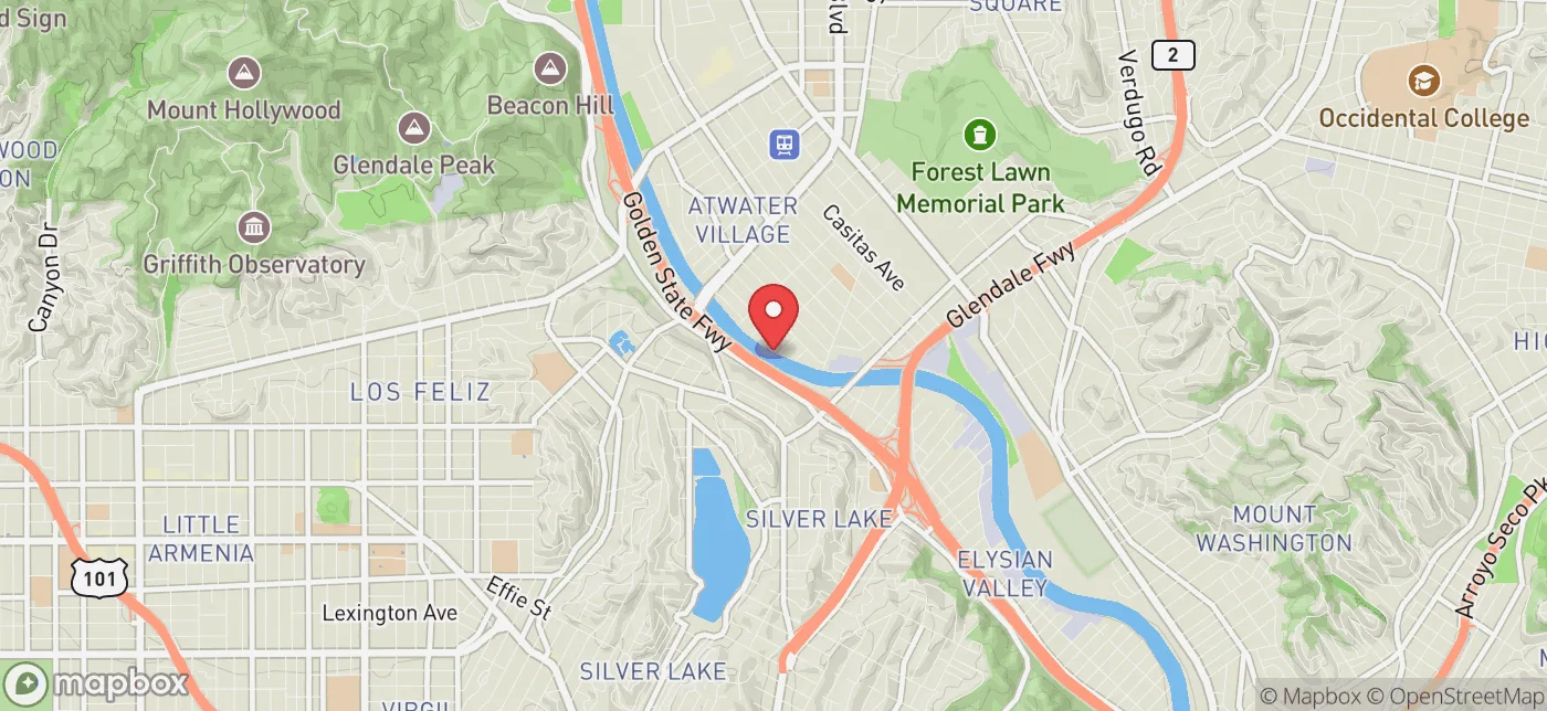Pickup location near Los Angeles, California